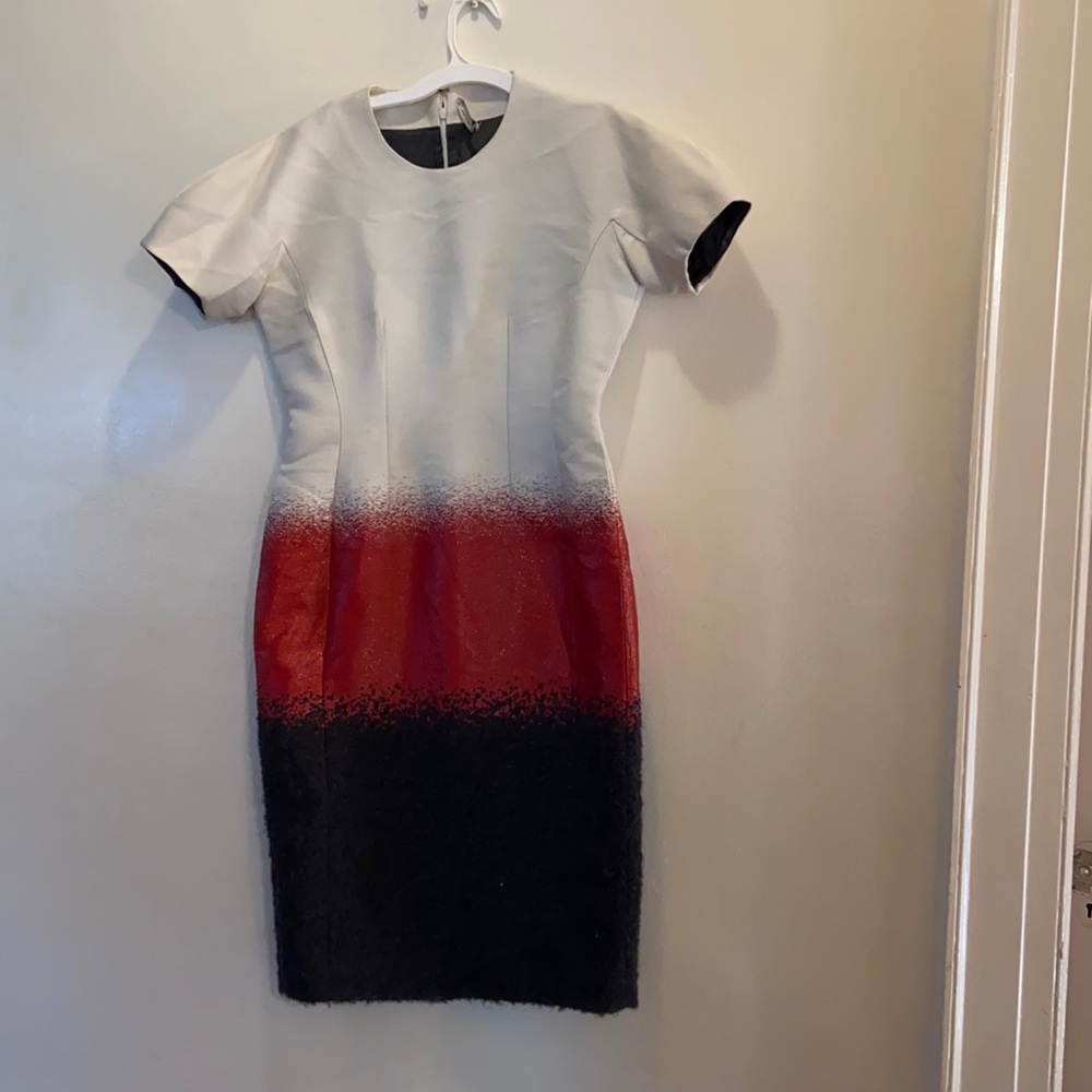 Gabriele Colangelo midi Tri color ombré dress